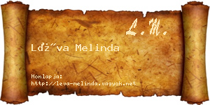 Léva Melinda névjegykártya