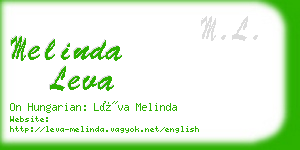 melinda leva business card